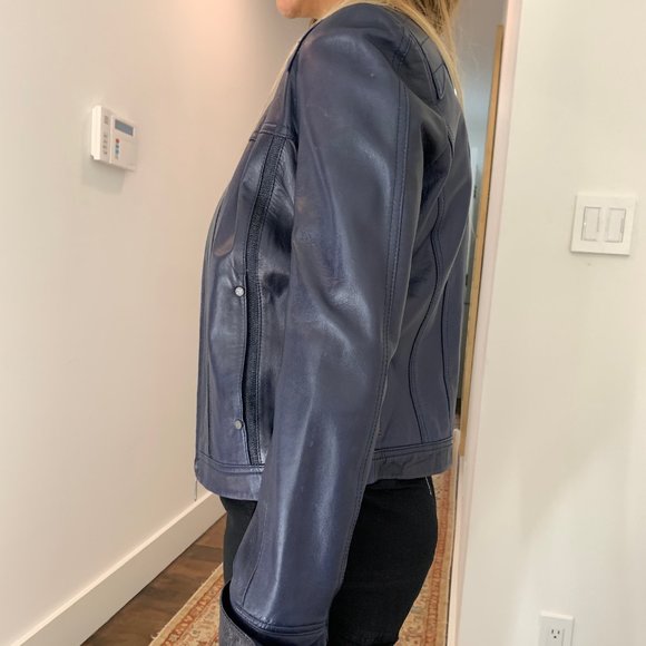 PAIGE leather denim jacket - Picture 4 of 7